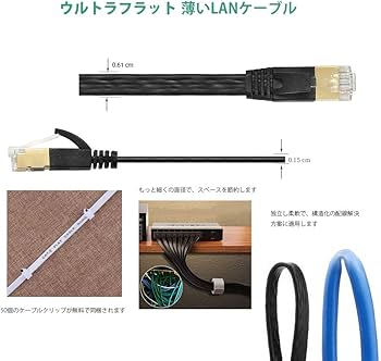 イーサネットケーブル(50センチ) Amazon.co.jp: AnKuly LANケーブル 50m フラットケーブル CAT6